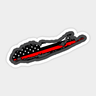 Long Island Thin Red Line Sticker